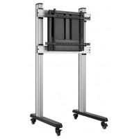QTF09H-90FW: Super Heavy Duty, Aluminium Mobile TV Cart for Interactive Displays with Counterbalance height adjustment